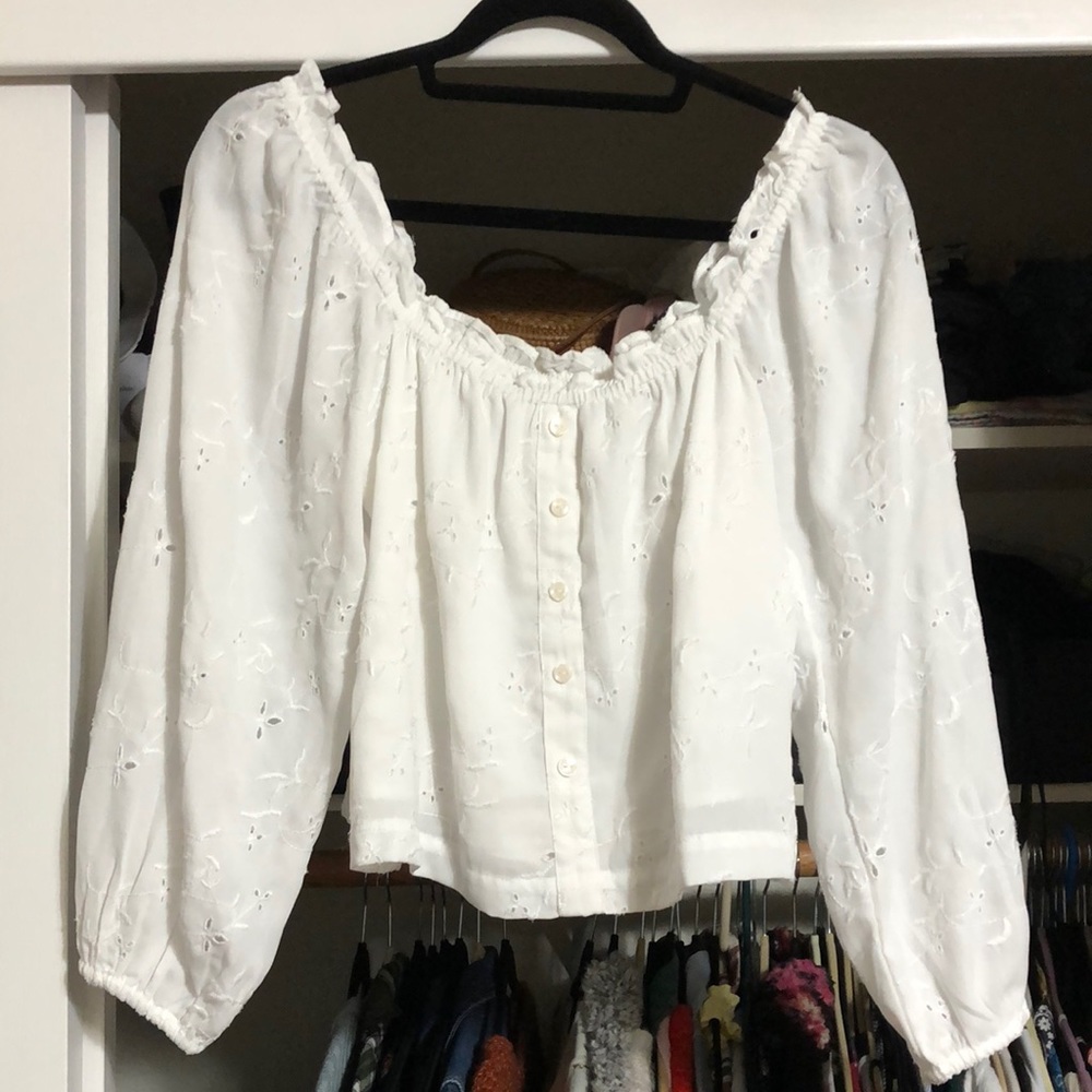 White off the shoulder top